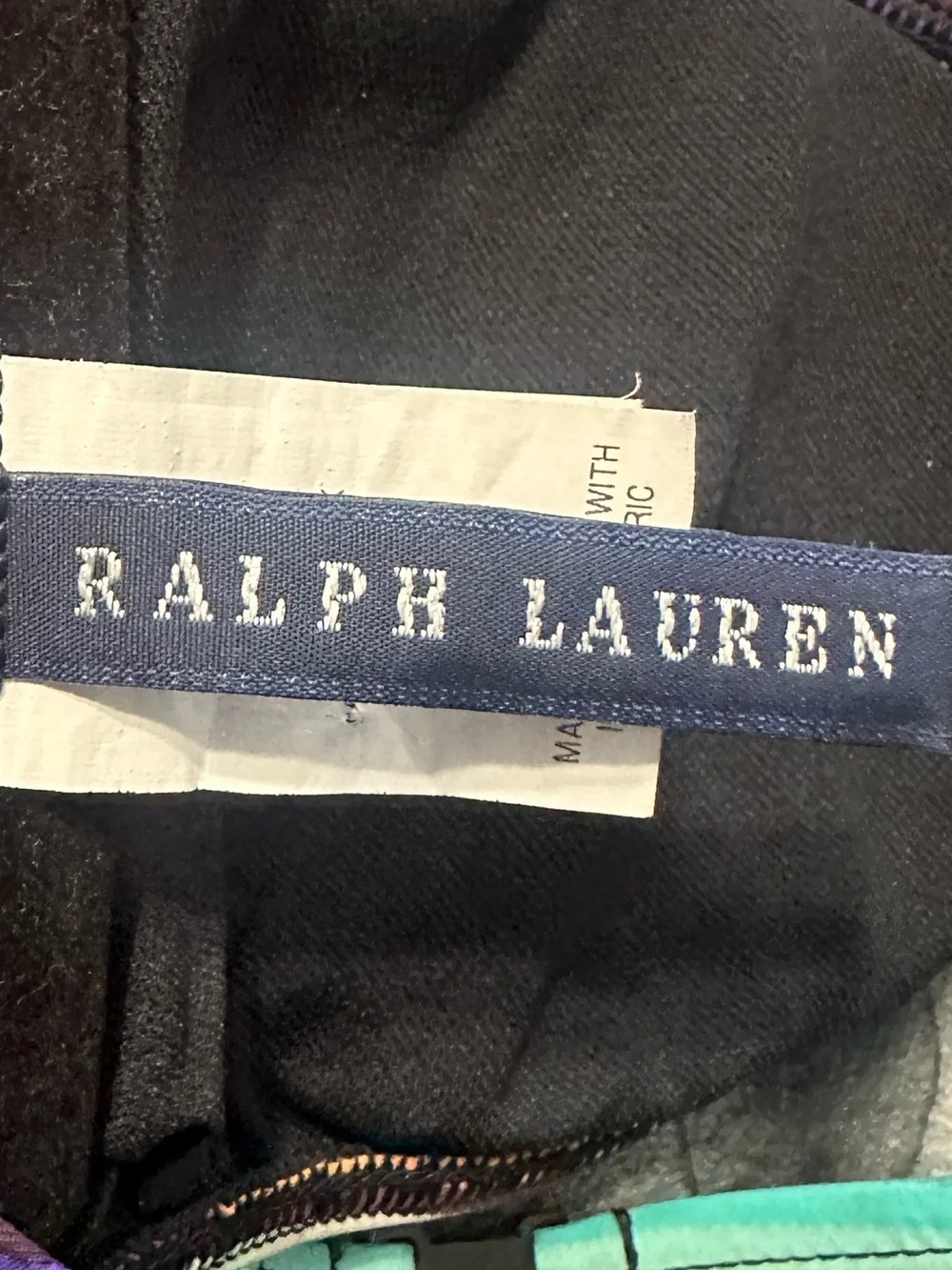 Ralph Lauren Amara stripe bandeau swim top m